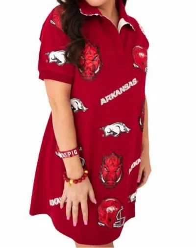 Brianna Cannon Arkansas Patch Dress In Red
