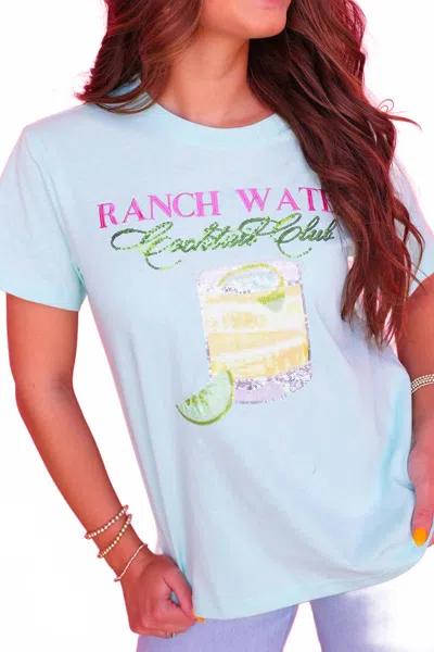 Brianna Cannon Branch Water Cocktail Club T-shirt In Blue