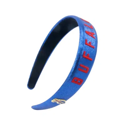 Brianna Cannon Buffalo Bills Thin Embroidered Headband In Blue