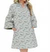 Brianna Cannon Caftan Camellia Dress In Blue In Blue