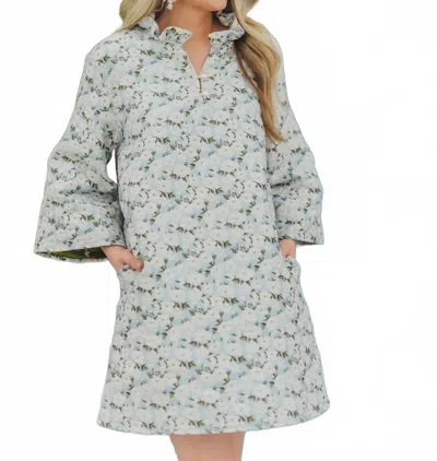 Brianna Cannon Caftan Camellia Dress In Blue