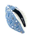 Brianna Cannon Detroit Lions Cross Stitch Headband In Blue