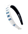 Brianna Cannon Detroit Lions Thin Embroidered Headband In White