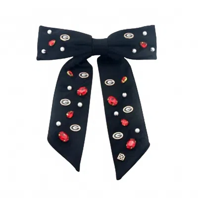 Brianna Cannon Georgia Barrette Bow In Black In Blue