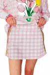Brianna Cannon Gingham Skort In Pink In Pink