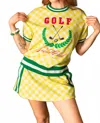 Brianna Cannon Golf Social Club Sweatshirt Tee In Yellow/green In Yellow