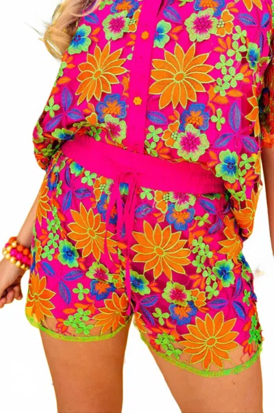 Brianna Cannon Malibu Lounge Shorts In Multi