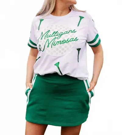 Brianna Cannon Mulligans And Mimosas Sparkle Tee In White