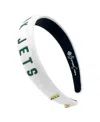 Brianna Cannon New York Jets Thin Embroidered Headband In White