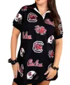 Brianna Cannon South Carolina Logo Patch Dress In Black In Black