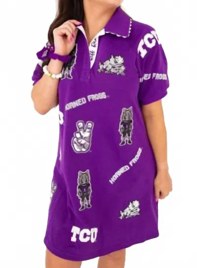 Brianna Cannon Tcu Bling Dress In Purple