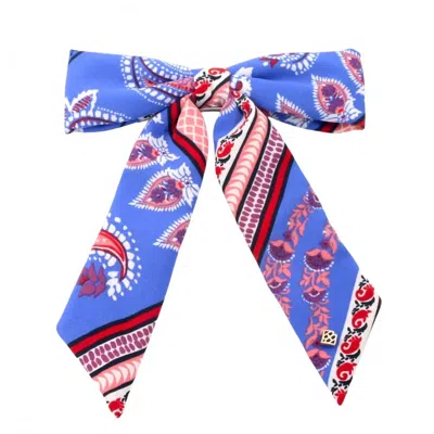 Brianna Cannon Women's Bandana Bow Barrette In Blue