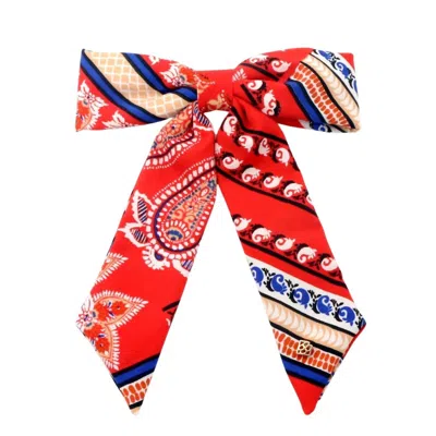 Brianna Cannon Women's Bandana Bow Barrette In Red