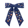 Brianna Cannon Women's Barrette Bow In Auburn Navy In Blue