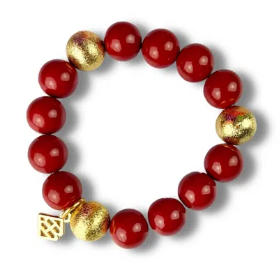 Brianna Cannon Women's Beaded Bracelet In Crimson In Red
