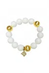 Brianna Cannon Women's Beaded Brianna Bracelet In White In White