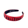 Brianna Cannon Women's Ole Miss Thin Embroidered Headband In Red