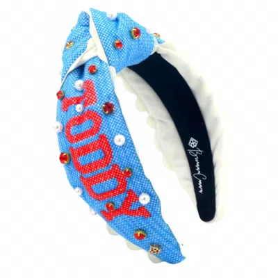 Brianna Cannon Women's Hotty Toddy Cross Stitch Headband In Blue