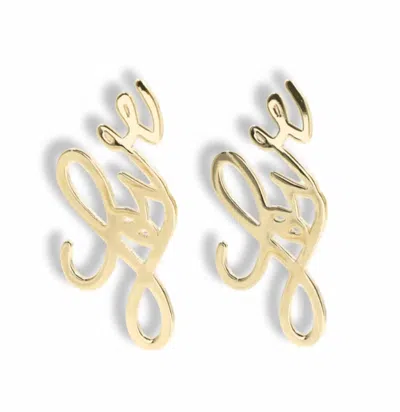 Brianna Cannon Women's Love Stud Earrings In Gold