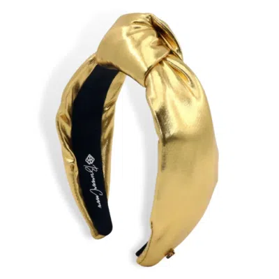 Brianna Cannon Women's Puff Knotted Headband In Gold Metallic