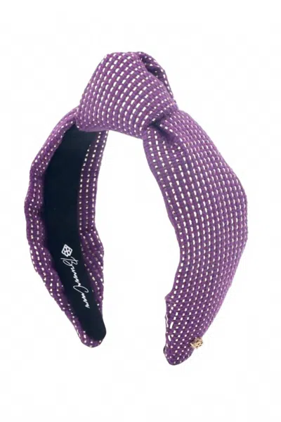 Brianna Cannon Women's Purple Tweed And Gold Headband