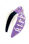 Brianna Cannon Women's Riff Ram Cross Stitch Headband In Purple In Purple