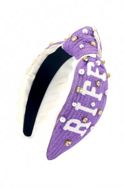 Brianna Cannon Women's Riff Ram Cross Stitch Headband In Purple