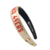 Brianna Cannon Women's San Francisco 49ers Thin Embroidered Headband In Gold In Gold