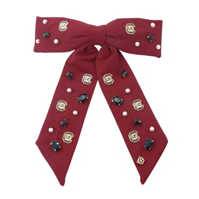 Brianna Cannon Women's University Of South Carolina Barrette Bow In Garnet In Red