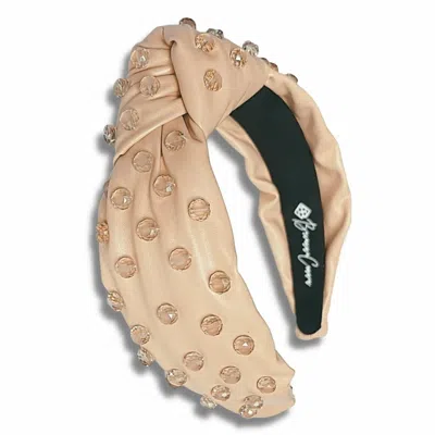Brianna Cannon Women's Vegan Leather Headband In Nude In Neutral