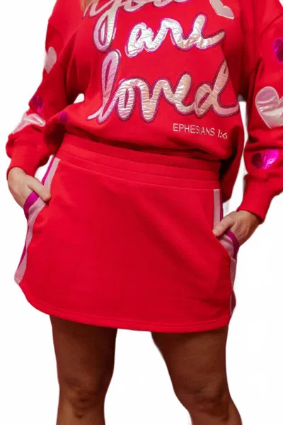 Brianna Cannon You Are Loved Skort In Red