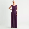 Brianna Milay Womens Applique Embroidered Sleeveless Evening Gown In Purple