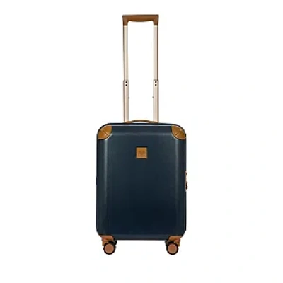 Bric's Amalfi 21 Carry On Spinner Suitcase In Blue/tan
