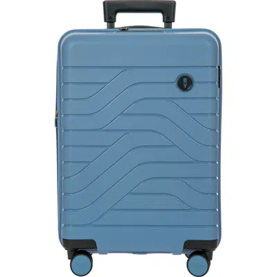 Bric's 21" Expandable Carry-on Spinner In Grey Blue