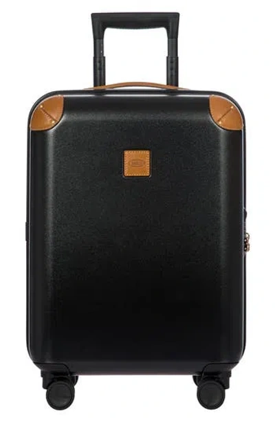 Bric's Amalfi 21" Carry-on Spinner Suitcase In Black/tan