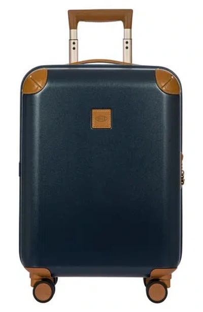 Bric's Amalfi 21" Carry-on Spinner Suitcase In Blue/tan