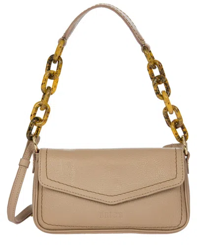 Bric's Gondola Begonia Leather Baguette Bag In Neutral