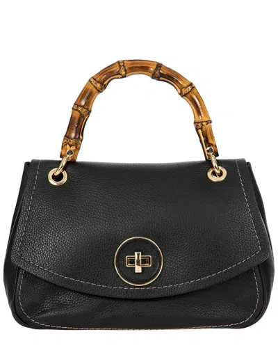Bric's Gondola Girasole Leather Bag With Loop Handle In Black