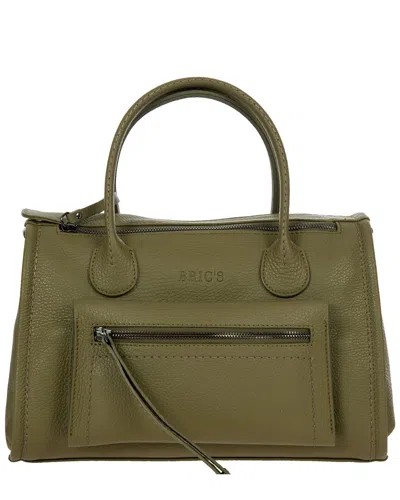 Bric's Gondola Ibisco Medium Leather Handbag In Green