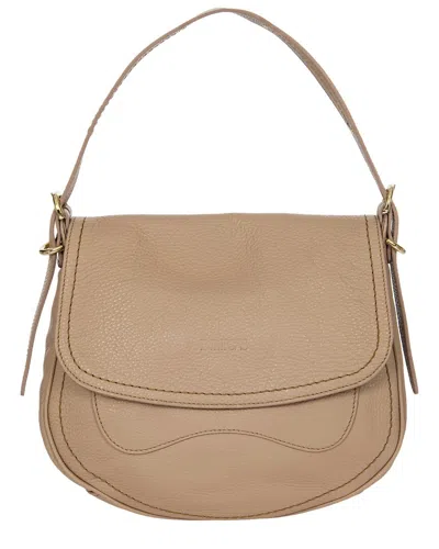 Bric's Gondola Stella Medium Leather Bag With Buckle In Neutral