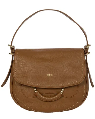 Bric's Gondola Stella Medium Leather Bag With Buckle In Brown