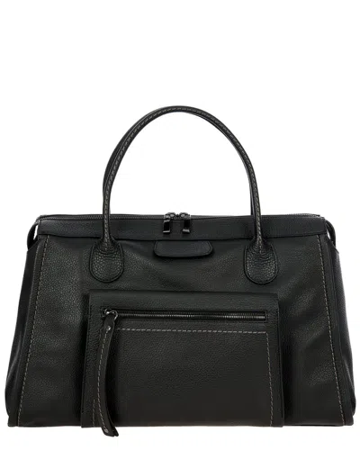 Bric's Ibisco Large Leather Handbag In Black