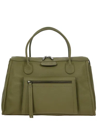 Bric's Ibisco Large Leather Handbag In Green