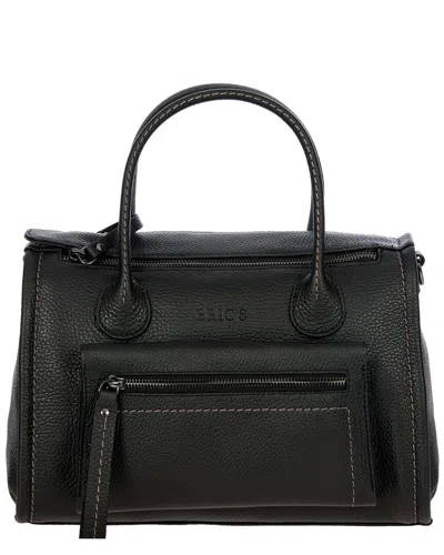 Bric's Ibisco Medium Leather Handbag In Black