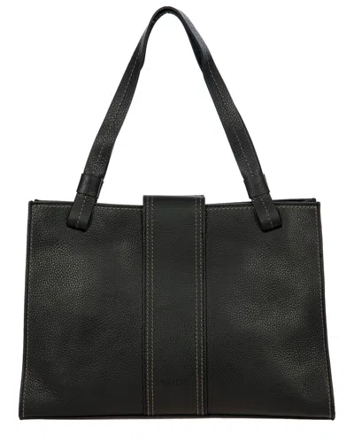 Bric's Orchidea Leather Tote In Black