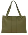 Bric's Orchidea Leather Tote In Green