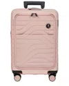 Bric's By Ulisse 21 Expandable Carry On Spinner Suitcase In Pearl Pink