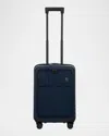 Bric's B/y Ulisse 21" Expandable Carry-on Spinner With Pocket In Ocean Blue