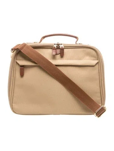 Pre-owned Bric's Canvas Crossbody Bag In Neutral