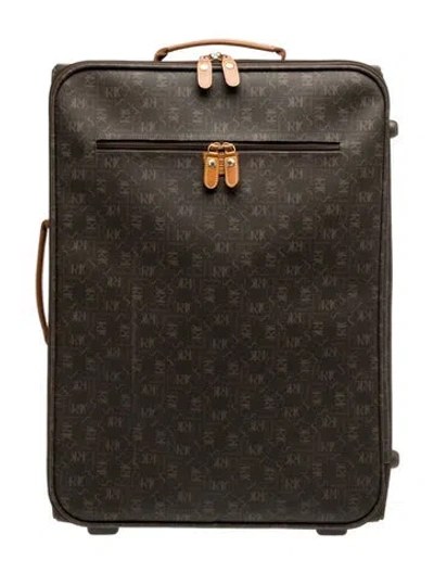 Pre-owned Bric's Canvas Suitcase In Grey